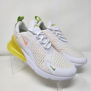 Nike Air Max 270 Shoes Womens 8.5 Beige Gold Running White Crimson Bliss Sneaker